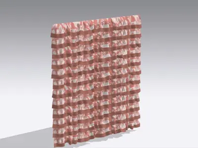 Curtain Low-poly 3D model