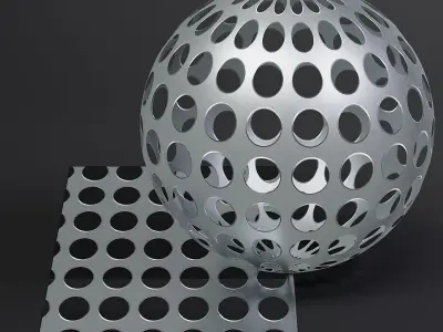 Metal vol09 Perforated 8K Seamless PBR Materials Texture