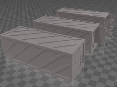 FUTURISTIC SHIPPING CONTAINER orCARGO 3D model