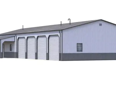 Industrial Building 34 PBR  Low-poly 3D model