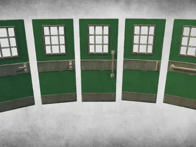 Door Collection Vol 7 Low-poly 3D model