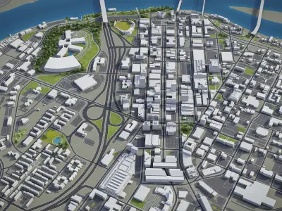 Chattanooga Low-poly 3D model