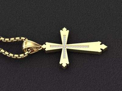 Cross Light Gold 3CP057 3DM STL 3D model