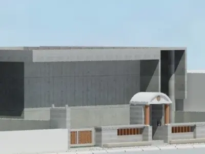 mainentrance-gate front door of building 3D model