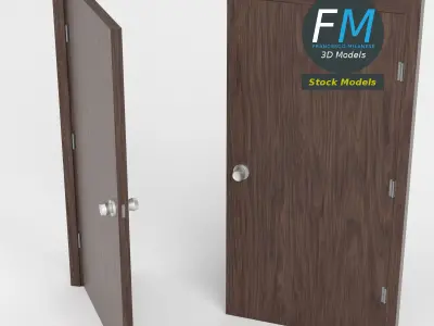 Double flush door 3D model