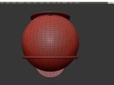 The Globe Wall Light Low-poly 3D model