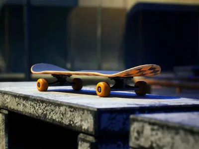  Skatepark Low-poly 3D model