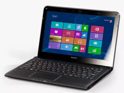 Sony VAIO SVE1112M1R-B laptop Low-poly 3D model