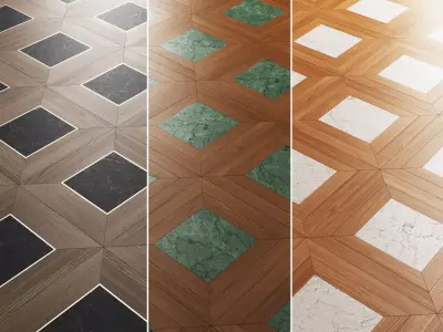 Aurum Mosaico Parquet By Heatwood 3D model