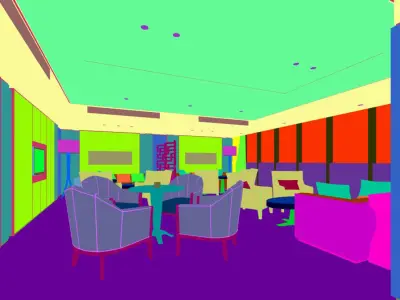 Business Restaurant - Coffee - Banquet  98 3D model