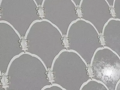 White Glass Pattern Transparent PBR Seamless Texture