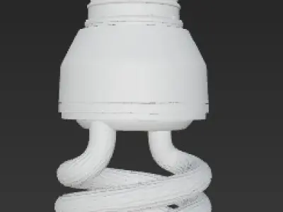 Mini Spiral Compact Fluorescent Lamp 3D model