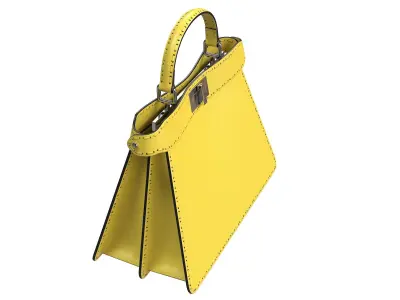 Fendi Peekaboo Bag Yellow Low-poly 3D model