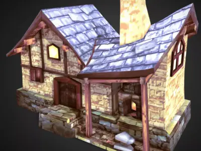 The Village Blacksmith Low-poly 3D model