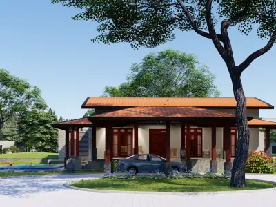 Modern Home - Walauwa 3D model