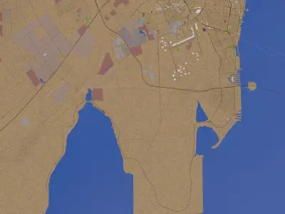 Dammam City Saudi Arabia Low-poly 3D model