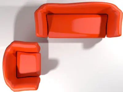Sofa Set - Type 2 3D model