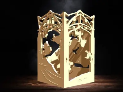 Sleeping Beauty Lantern for led candle 3D print model