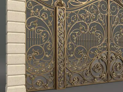 Classic European style Mansion Gate 7 3D model