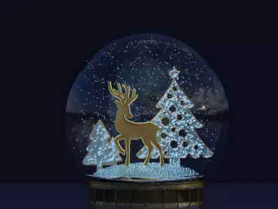 Snowglobe with snowfall 3D model