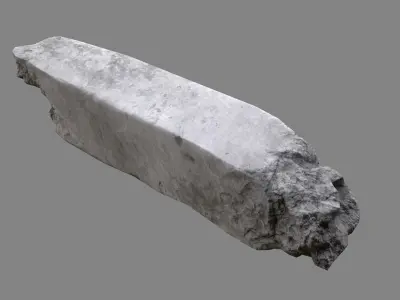 Damaged Concrete Column 02 Low-poly 3D model