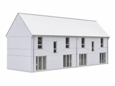 Neighborhood Houses P15 Low-poly 3D model