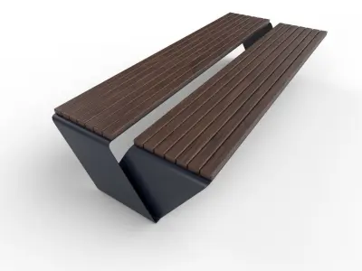 Bench  M08 Low-poly 3D model