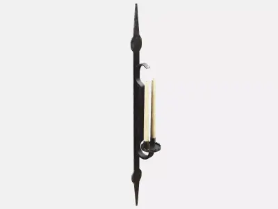 Medieval Torch Low-poly 3D model 2