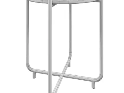 SIDE TABLE TIMPA MARBLE WHITE 3D model