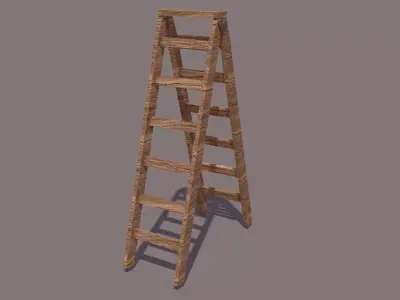 Wooden Ladder 3D model