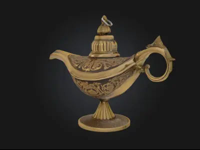 Magic Lamp  Mystical Relic of Wishes and Wonder 3D model