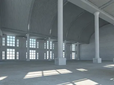 Warehouse hall 3D model by DD-Creative