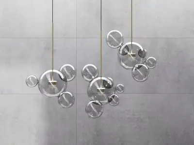 Bolle BLS4 and BLS6 Pendant Lamp 3D model