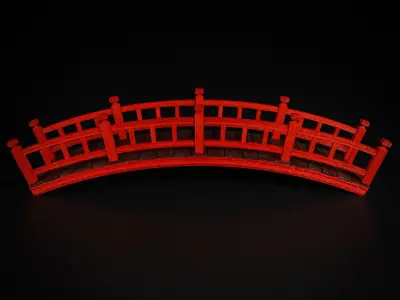 JAPAN TRADITIONAL PROPS Low-poly 3D model