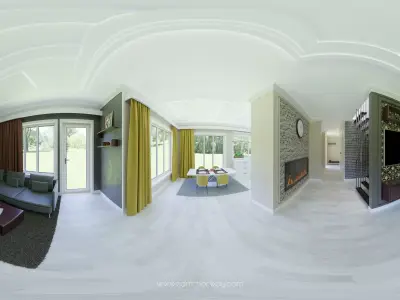 360 degrees interior completed floor plan 3D model