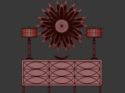 chest of drawers 5 3D model