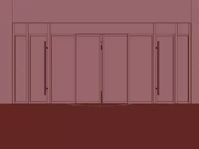 3D model of reception hall door design 3D model