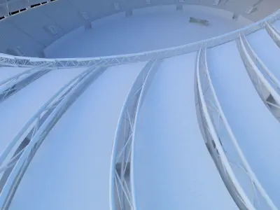 Port International Stadium -  Low-poly 3D model