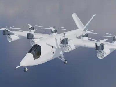 vertical aerospace vx4 aircraft Improved Low-poly 3D model