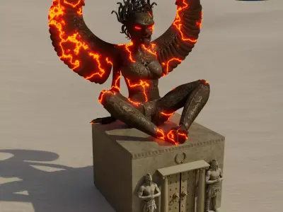 Temple of Death Low-poly 3D model