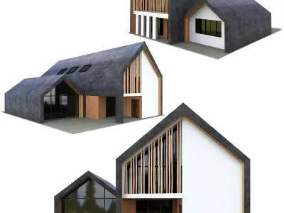 Barn House 01 3D model