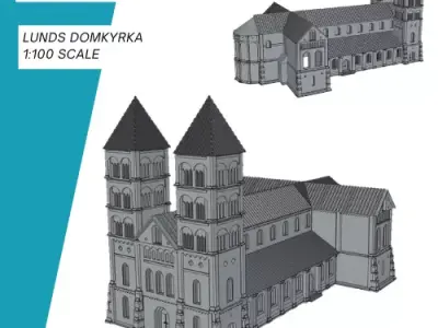 Lunds Domkyrka 3D print model