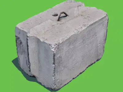 Concrete Block-3D Scan 3D model