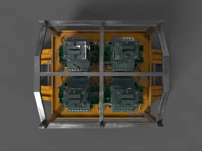 Oxygen generator Low-poly 3D model