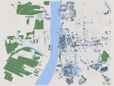Baton Rouge City Louisiana 3D model