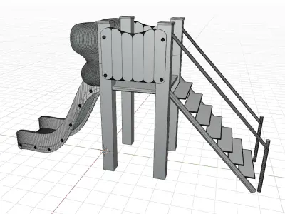 Slide Low-poly 3D model get