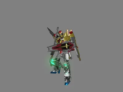 Attacker Gundam B 25 3D model