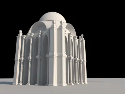 Mesquita fantasy sacred temple Low-poly 3D model