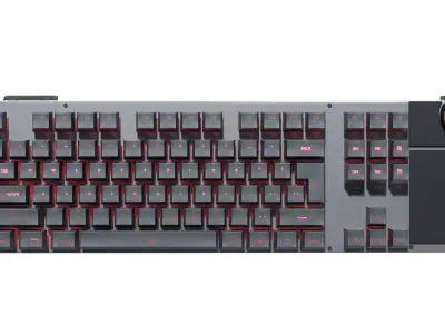 keyboard computer with lights Free 3D model