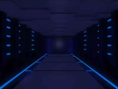 Futuristic Sci Fi Hallway 3D model